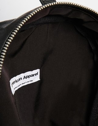 American Apparel Leather Backpack in Black