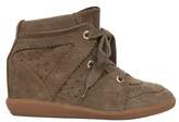 Isabel Marant 80mm Bobby Suede Wedge Sneakers