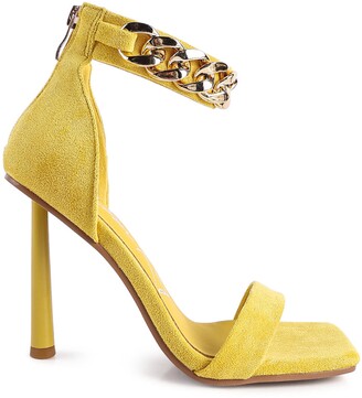 fancy yellow heels