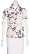 Thumbnail for your product : Pink Tartan Floral Print Button-Up Top