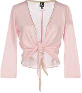 women's pink wrap sweater - ShopStyle