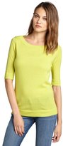Thumbnail for your product : BCBGMAXAZRIA chartreuse wool-cashmere 'Dorrie' boat neck sweater