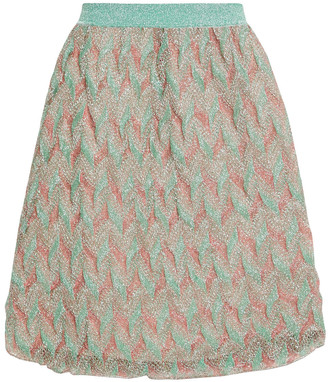 Missoni Metallic Crochet-knit Mini Skirt