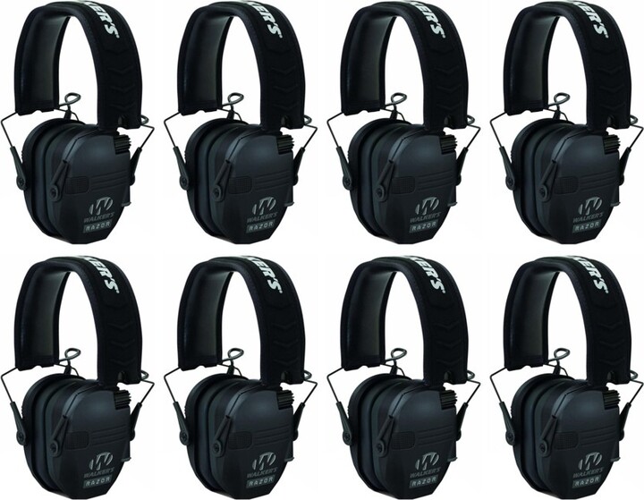 Walkers Walker's Razor Slim Ultra Low Profile Compact Design Ear fluffs (Black) 8Pack