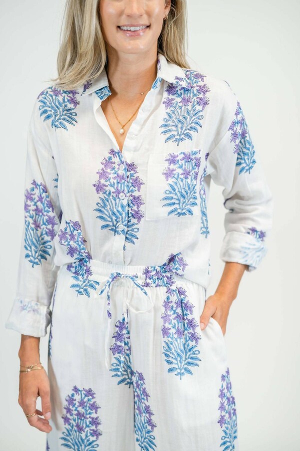 VICTORIA DUNN Millie Blouse In Amethyst