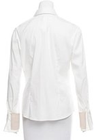 Thumbnail for your product : Brunello Cucinelli Monili-Trimmed Button-Up Top