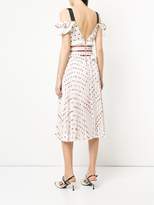 Thumbnail for your product : Self-Portrait pleated polka dot dress