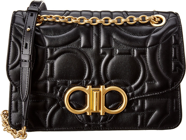 Salvatore Ferragamo Gancini Flap Quilted Leather Shoulder Bag ShopStyle