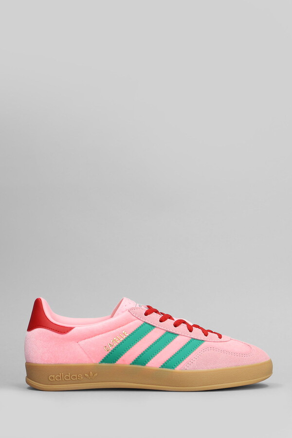 Gazelle Indoor Sneakers In Rose-pink Velvet