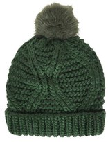 Thumbnail for your product : Topshop Cable Knit Pompom Beanie