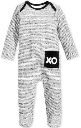 First Impressions Baby Boys & Girls Striped Xo Footed Cotton Coverall