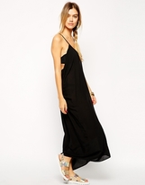 Thumbnail for your product : ASOS Drape Side Beach Dress - Black