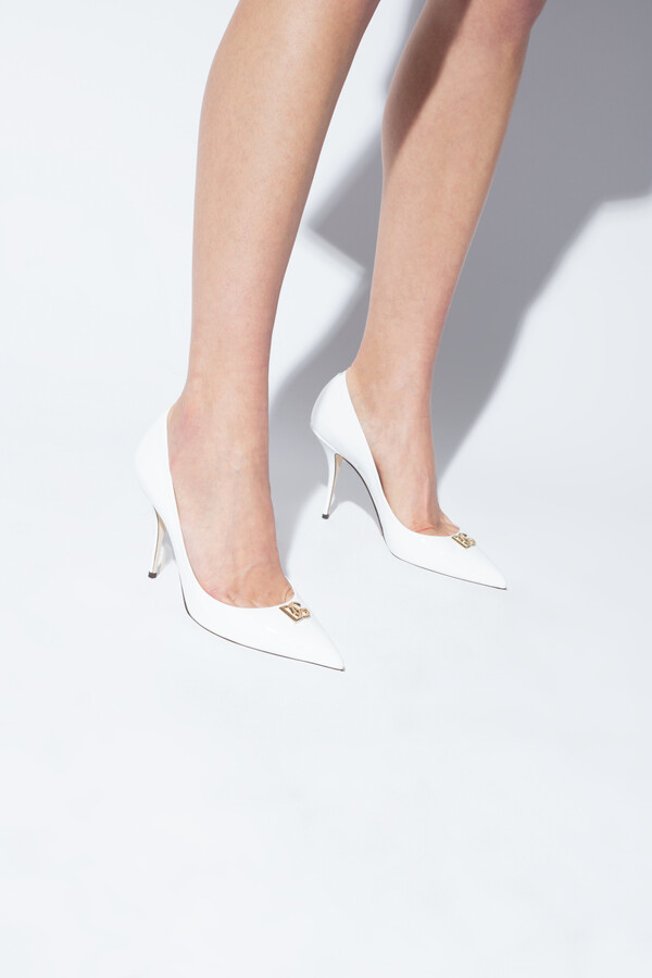 white stiletto pumps