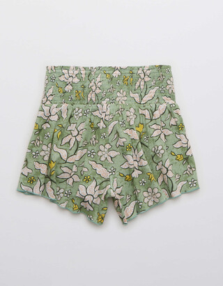 aerie Real Good Smocked High Waisted Short