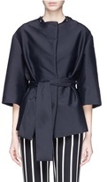 Thumbnail for your product : Nobrand Neck bar belted crepe jacket