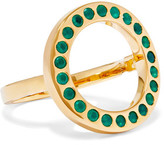 Thumbnail for your product : Monica Vinader Pop Circle Gold-Tone Crystal Ring