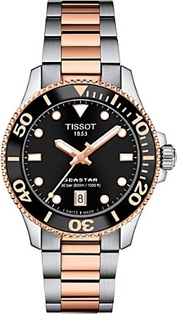 Tissot Women's Seastar 1000 Quartz Analog Two Tone Stainless Steel Bracelet Watch
