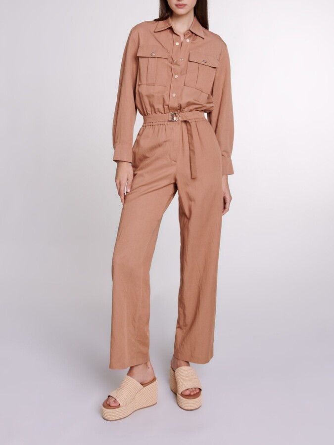 Maje Linen blend trouser suit
