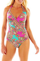 Thumbnail for your product : JCPenney Ocean Avenue Paisley Print Halterkini Swim Top