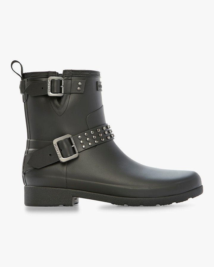 hunter studded biker boots