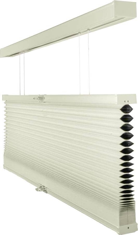 Chicology Cut-to-Size White Cordless Top Down Bottom Up Blackout Insulating Polyester Cellular Shade 46.75 in. W x 48 in. L