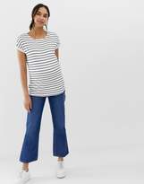 Thumbnail for your product : ASOS Maternity Nursing DESIGN Maternity nursing t-shirt with crew neck and double layer in stripe