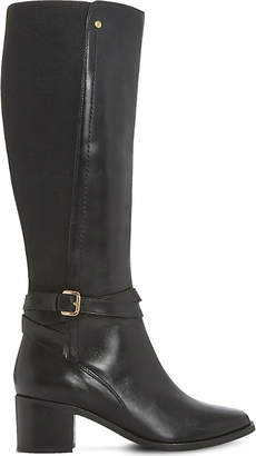 Dune Vivv stretch panel knee-high leather boots