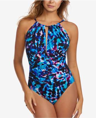 Magicsuit Kat Allover Slimming High-Neck Shirred One-Piece Swimsuit