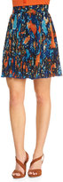 Thumbnail for your product : Catherine Malandrino Printed Pleated A-Line Skirt