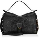 Thumbnail for your product : Jimmy Choo LOCKETT/M Black Grainy Leather and Snow Leopard Print Pony Handbag