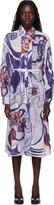 Purple Printed Midi Dress 