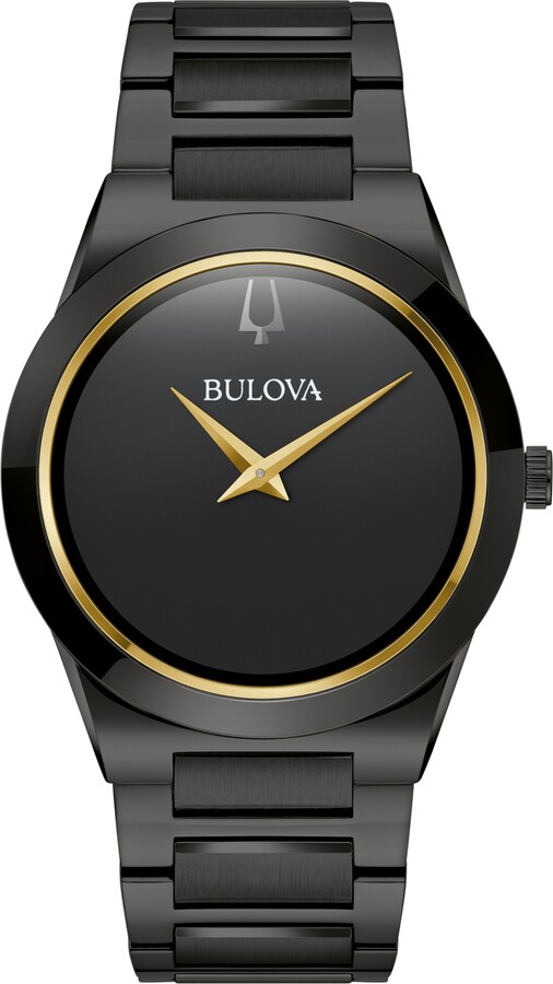 Bulova Men's Modern Millennia Black-Tone Stainless Steel Bracelet Watch 41mm