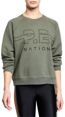 P.E Nation Swingman Raglan Logo Pullover Sweatshirt