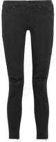 Thumbnail for your product : Mother Looker Distressed Mid-rise Skinny Jeans