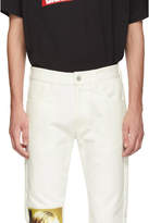 Thumbnail for your product : Raf Simons White Christiane F. Wet Hair Patch Regular Jeans