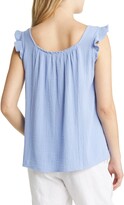 Thumbnail for your product : BeachLunchLounge Selah Gauze Flutter Sleeve Top