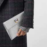 Thumbnail for your product : Burberry D-ring Metallic Leather Pouch with Zip Coin Case