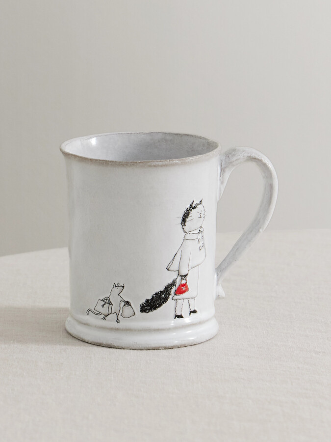 Astier De Villatte - + Grace Coddington Keeping Up Painted Ceramic Mug - White