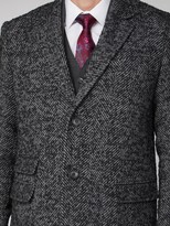 Thumbnail for your product : Jeff Banks Chunky Wool Herringbone Overcoat - Grey