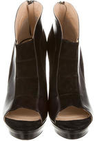 Thumbnail for your product : Jerome C. Rousseau Suede Peep-Toe Ankle Boots