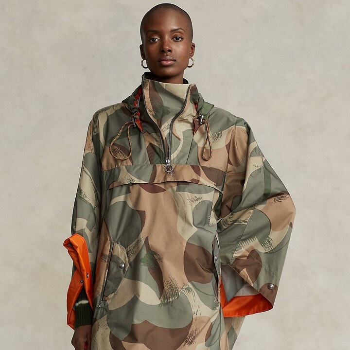 Hokny TD Womens Fashion Lapel Camouflage Print Long Sleeve Jacket 