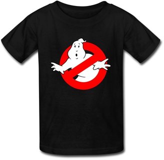 StaBe 6-16 years old tee Funny Short Sleeve Ghostbusters Logo Slimer Child Boys And Girls T Shirts Black Size L