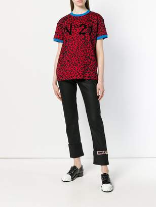 No.21 leopard-print t-shirt