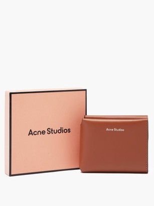 Acne Studios Logo-debossed Tri-fold Leather Wallet - Tan