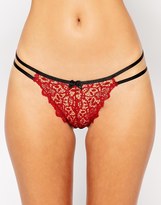 Thumbnail for your product : ASOS Millie Corded Lace Thong