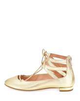 Thumbnail for your product : Aquazzura Belgravia Mini Leather Ballerina Flat, Toddler/Youth Sizes 11T-2Y
