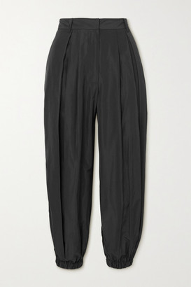 Tibi Pleated Taffeta Pants - Black