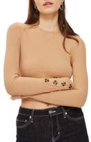 Thumbnail for your product : Topshop Button Cuff Crop Top