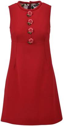 Dolce & Gabbana Red Wool Crepe Dress