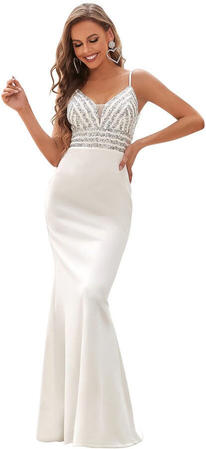 white elegant evening dresses uk